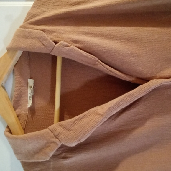 Madewell Rust Brown Buttoned Blouse Size S - Picture 4 of 9